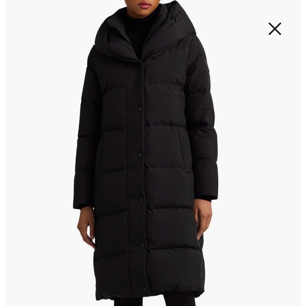 Ralph Lauren Black Down Puffer Coat (Size Large)